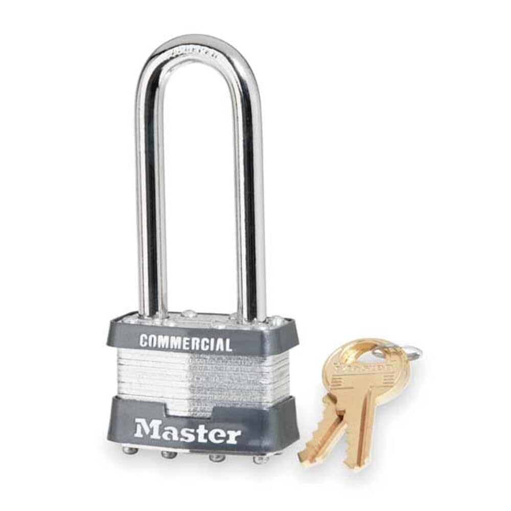 Padlock, KD, 27cm H, 5 Pin, Steel by Master Lock – Silver, Model 81LJ