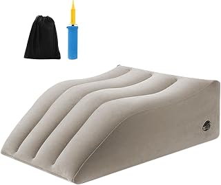 Benlyftande – 63 x 50 x 25 cm skum kilkudde | 465 g benstöd piłlow, 25,5 tum ergonomiskt stöd med pump, postvård, för sovrum lägenhet sovsal säng soffa användning
