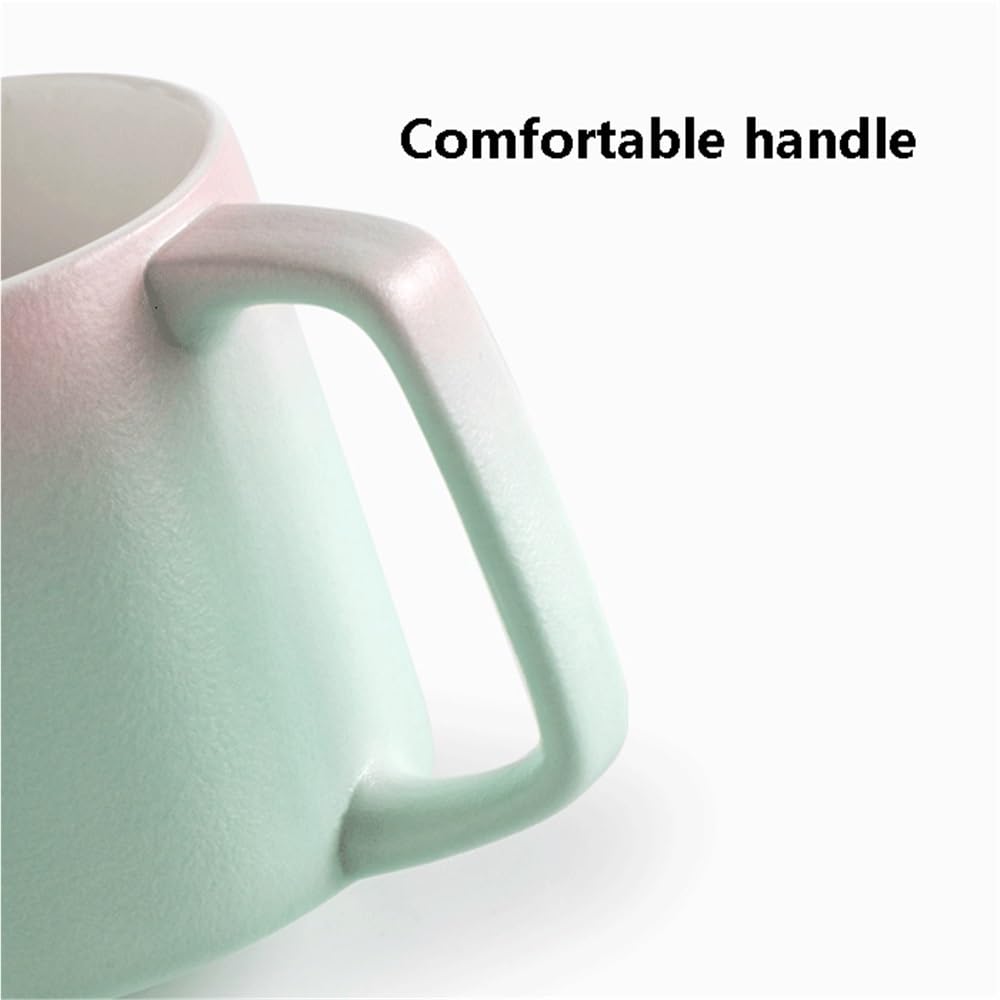 Kaffeetasse aus Keramik Kaffeetasse mit Farbverlauf, 1er-Set, Keramikfilter zur Tee- und Wassertrennung mit Deckel, Fassungsvermögen der Tasse 325 ml, for Männer und Frauen im Büro Tee-Wasser-Tasse Na