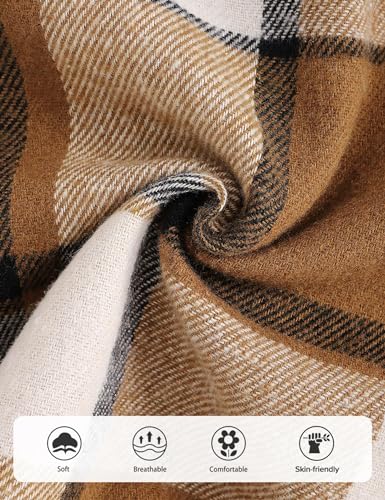 Image of Fuermos Toddler Baby Boys Clothes Flannel Lattice Button Down Hooded Tops +Pants Boys Fall Winter Outfits
