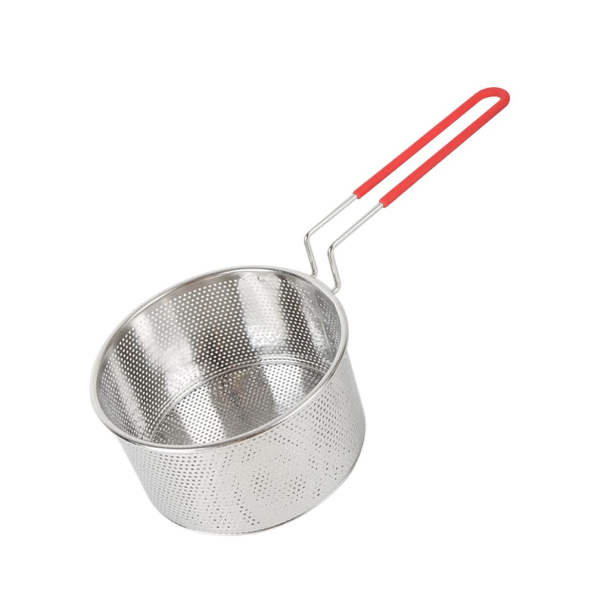 OUNONA Colador de Acero Inoxidable para Cocina y Hogar, Cuchara Coladora Resistente al Calor Malla para Vegetales y Papas Fritas, 18 Cm de Diámetro