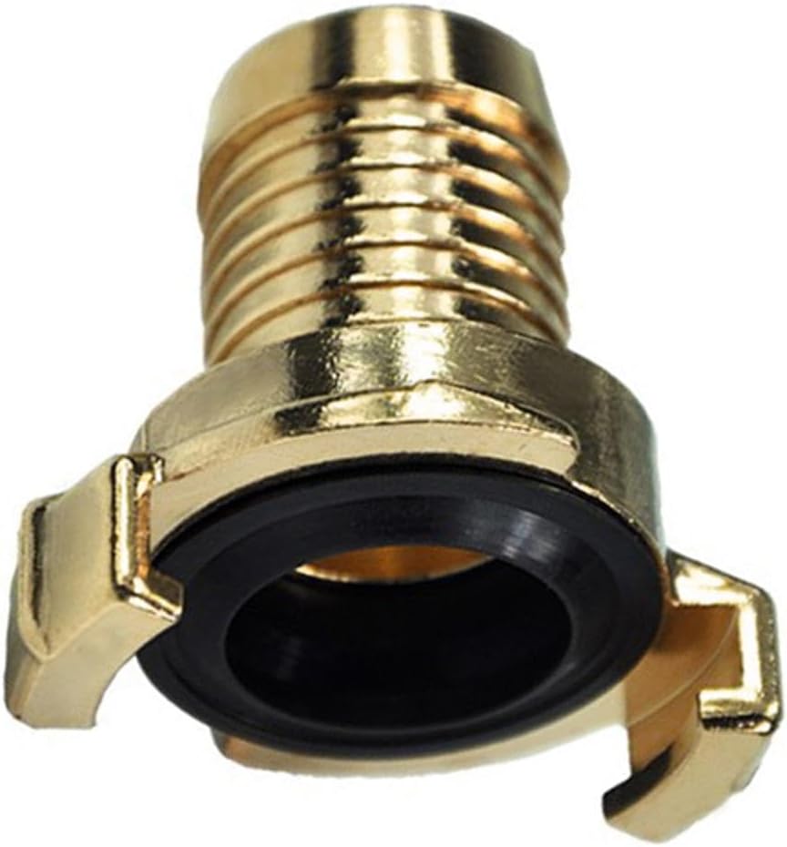Hose Bibb Anti Siphon Vacuum Breaker, Plumbing Fitting1" Brass Geka Type Quick Connector, Hose Connector for Garden Irrigation Systems, Heavy-Duty Hose Fitting Connector, Male Hose Thread with Rubber