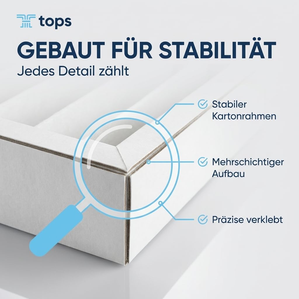 Tops Filter Für Pluggit AP310 | 4x Pluggit Filter G4 | Pluggit Filter AP310 | Ersetzt Original Pluggit APFG4-310 | KWL Lüftungsanlage | Filter | 4x G4 Filter 159x412x46 mm