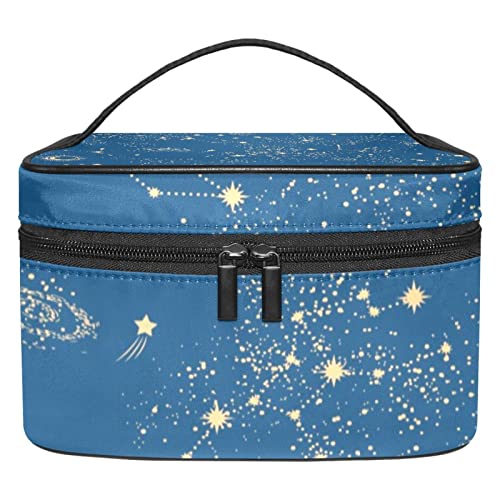 Trousse à maquillage de voyage galaxie grand volume pour cosmétiques et pinceaux