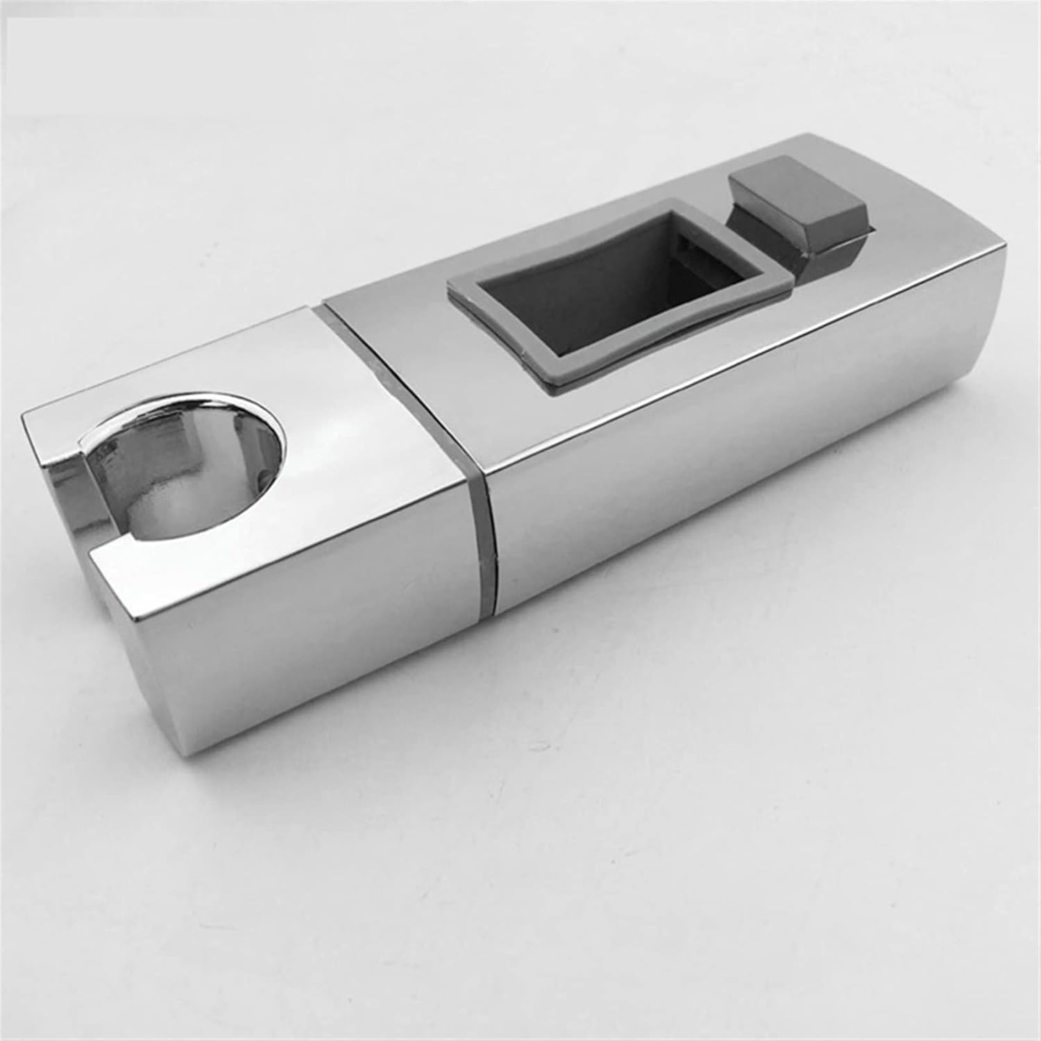Shower Head Bracket ABS Chrome Adjustable Rectangle Shower Head Holder Riser Rail Bracket Bathroom Shower Rod Accessories Shower Installation Bracket