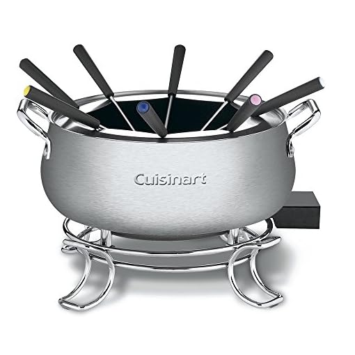 Cuisinart CFO-3SS Electric Fondue Maker, Brushed Stainless, 6.12" x 10.50" x 7.00"