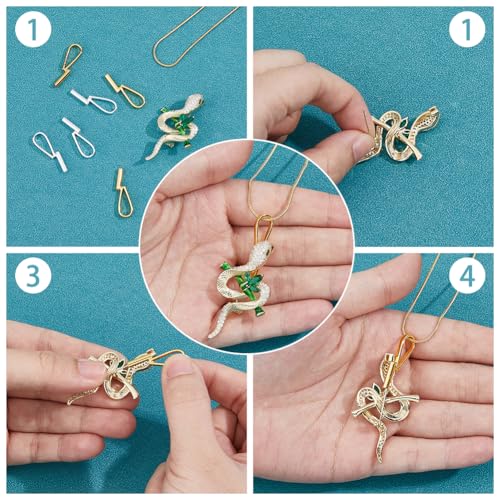 Image of SUPERFINDINGS 10Pcs 2 Colors Vertical Pin to Pendant Brooch Pendant Converters Alloy Brooch Pin to Necklace Keychain Converters Tube Design with Bail Convert for Necklace Keychain Hair Rope