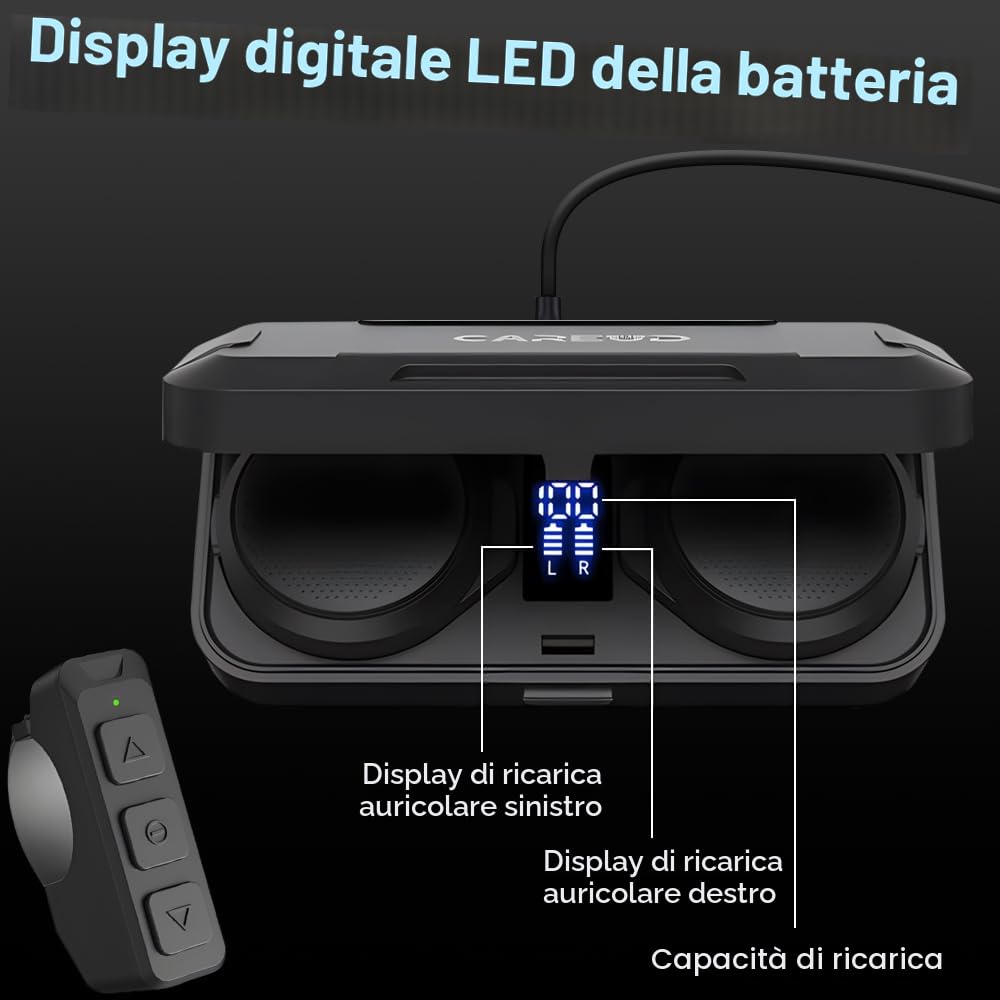 OBEST Cuffie Bluetooth per casco da moto, altoparlante Bluetooth per casco da moto, installazione wireless con telecomando, BT5.3 con cancellazione del rumore, batteria 1900 mAh, oltre 50 ore di