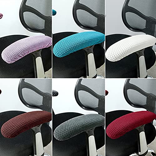 Emvanv Armrest Slipcover, Removable Elasticity Office Computer Chair Arm Pad Cover, Washable Armrest Covers Pads For Desk Chair, Rotating Chair, Wheelchair(Light Purple) #TOP5
