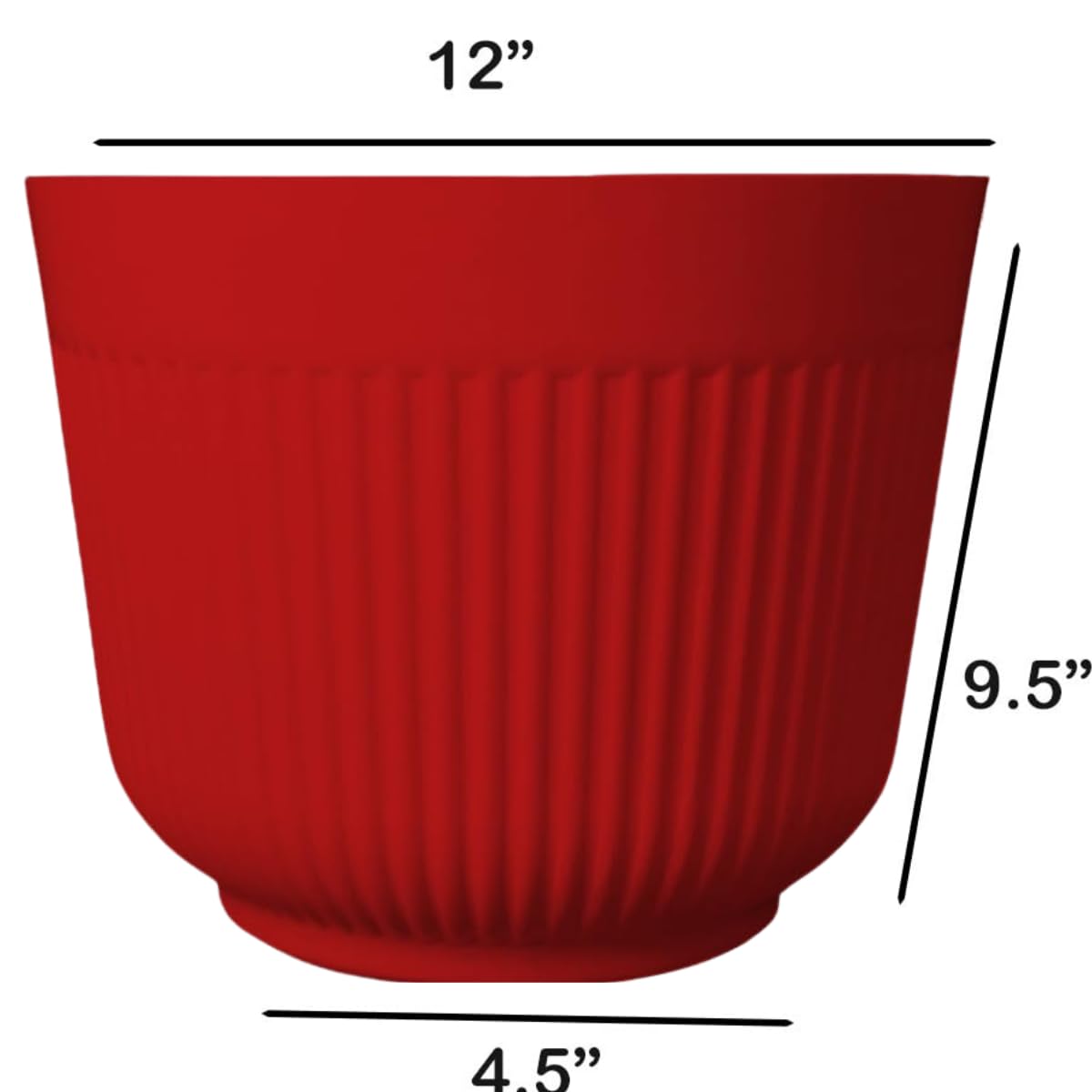 TECHBLAZE 12" Flower Pots - Pack of 8 -4 TECHBLAZE 12" Flower Pots - Pack of 8 -4