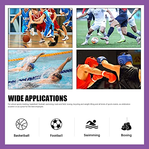 Fguolvqi Gold Winners Medals, 6 Pack Olympic Gold Medals, Metal Gold Award Medals with Ribbon for Children Metal Sports Day Medals Lockdown Medals Children School Sport