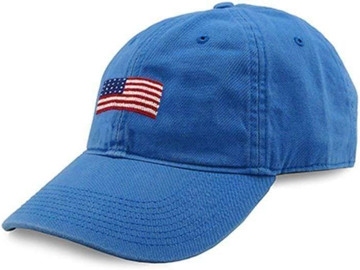 American Flag Needlepoint Hat in Royal by Smathers & Branson