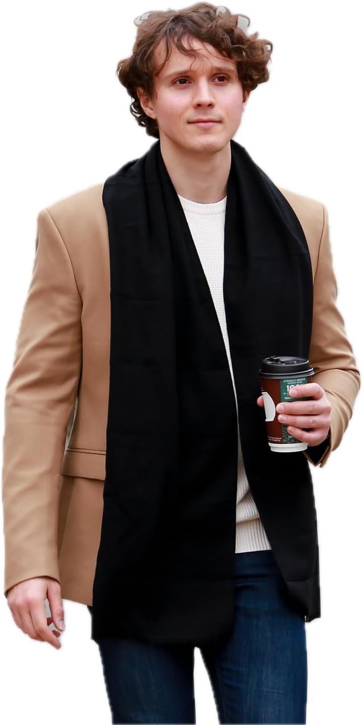 Men Winter Scarf Soft Warm Long Scarf for Men Classic Gift Scarves