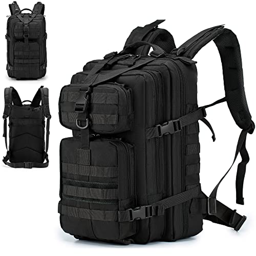 YOODI Sac a Dos Militaire 40L Grand Volume Sac Tactique Molle Sac a Dos Randonnee Imperméable Sac à Dos Chasse Sac à Dos de Trekking Sac à Dos Multifonction Armee Assault Pack (Noir) Cover