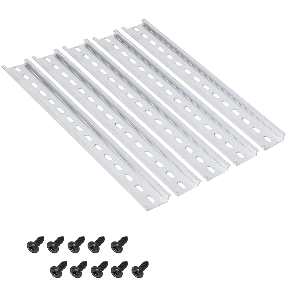 Riel de aluminio de 300 mm de largo, perfil en U para armario de distribución, riel de aluminio grueso con tornillos Phillips, riel metálico para armario empotrable, riel de fase