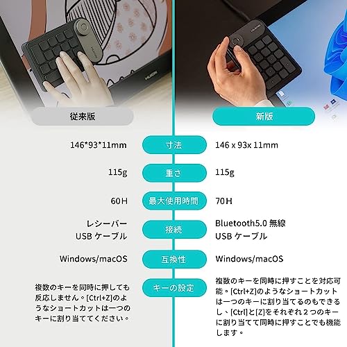 HUION Kamvas Pro 24 (4K) 液タブ本体（純正スタンド付） HUION Kamvas Pro24 4K UHD QLED 液タブ 23.8型