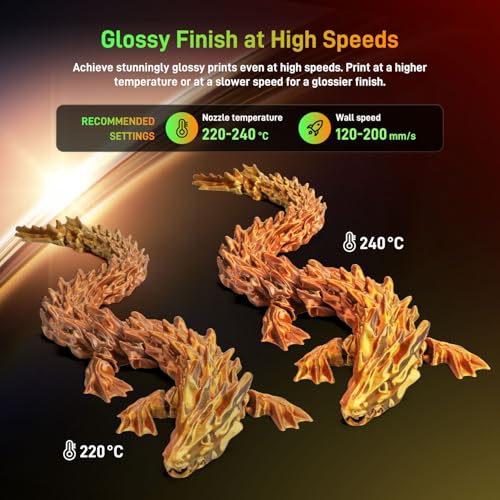 Image of FLASHFORGE Silk Tri-Color PLA Filament 1.75mm, Coextrusion Gold Sliver Copper Triple Color Rainbow 3D Printer Filament, Enchanting Silk Finish with 360 Multicolor Shifting Color Effect