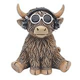 Décoration festive vache des Highlands : ajoutez un charme saisonnier à votre intérieur avec cette figurine de Noël Happy Highland Cow, conçue comme un ornement décoratif qui se fond parfaitement dans la décoration festive du salon.
