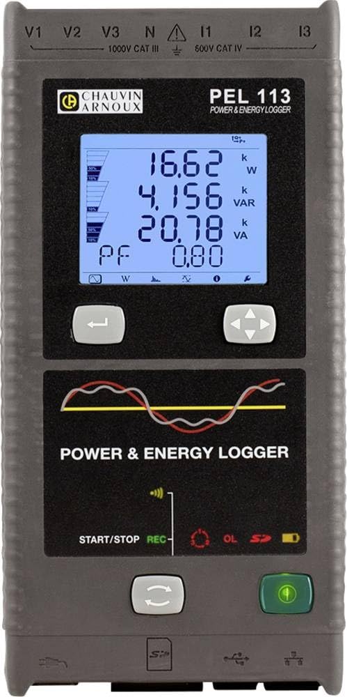 Chauvin Arnoux PEL 113 Netz-Analysegerät 3phasig mit Loggerfunktion, Energiemessungen, Lastanalysen, Onlinemessungen