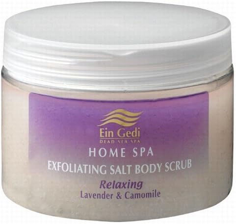 Ein Gedi Relaxing Salt Body Scrub with Lavender and Camomile 445g/16oz.