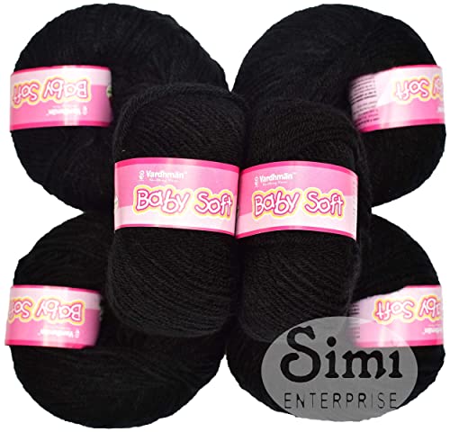 Image of 100% Acrylic Wool White (16 pc) Baby Wool Wool Ball Hand Knitting Wool /Art Craft Soft Fingering Crochet Hook Yarn, Needle Knitting Yarn Threa L MXA