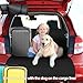 F-color SUV Cargo Liner for Dogs - Waterproof Pet Cargo Liner, Comfort Dog Cargo Cover with Bumper Flap Protector, Scrachproof for Large SUVs Sedans Trunks Vans, Black