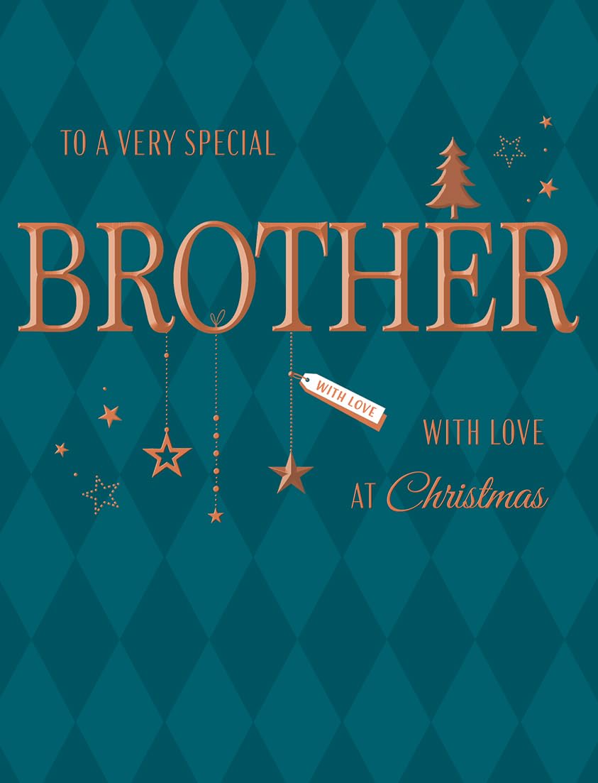 Avant Garde Studios Classic Christmas Card, Special Brother - 8 x 6 inches - Piccadilly Greetings