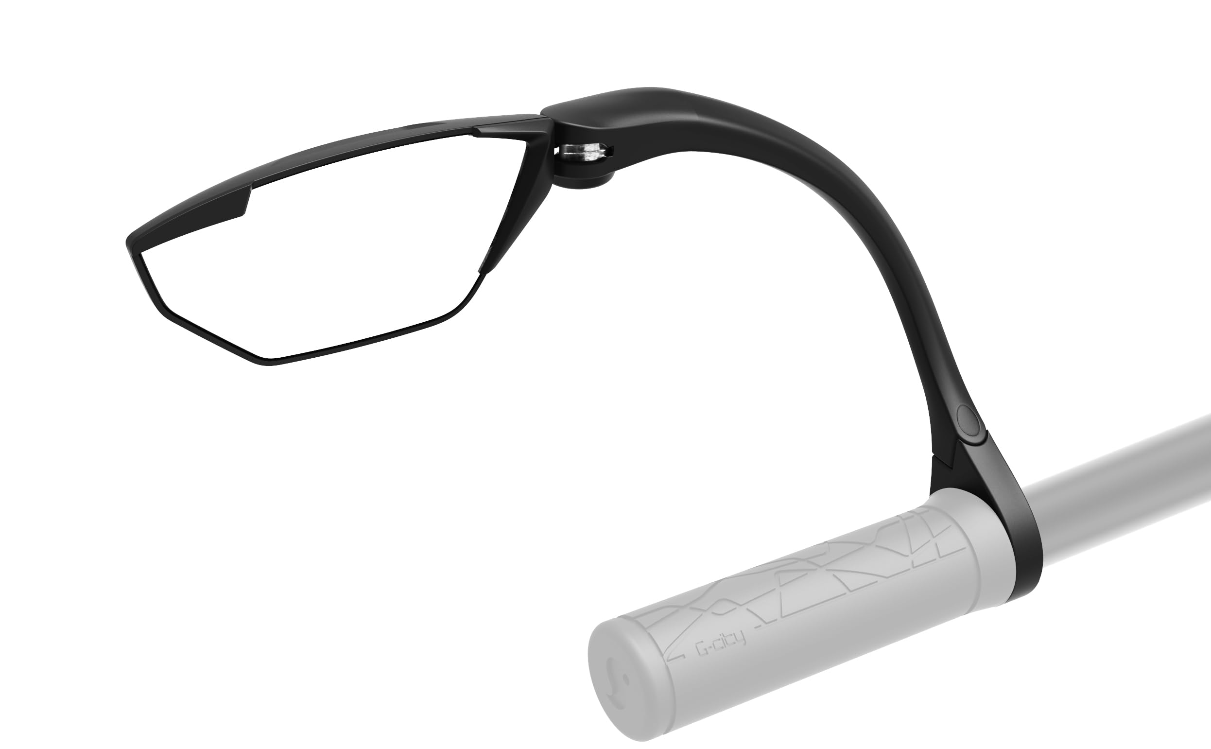 Sportourer by Selle Italia EYELINK - Specchietto Retrovisore per Biciclette, e-bike, City Bike e Biciclette da Turismo con Montaggio sul Manubrio, Grande Visibilità - Nero