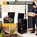 Parcel Drop Boxes for Outside, Extra Large Package Delivery Boxes with Secure Storage, Anti-Theft Galvanized Steel,Waterproof Package Delivery Box for Outdoor Porch with Password Lock (Black)