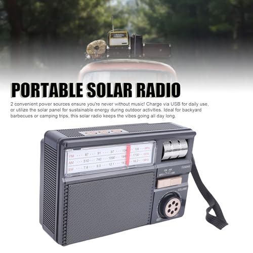 Radio solar portátil AM FM SW Bluetooth Pomya miniatura 2