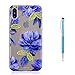 Produktbild iPhone X HandyHülle,Grandoin® Süßes Muster Transparent Ultra Dünn Weiche TPU Silikon Schutz Handy Hülle Handytasche HandyHülle Etui Schale Schutzhülle Case Cover für Apple iPhone X 5.8 Zoll - Orchidee