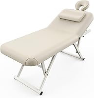 Vista 13 de pouseayar Mesa de masaje ajustable con almohada facial y reposacabezas, resistente y sólida, silenciosa y fácil de ajustar, respaldo ajustable