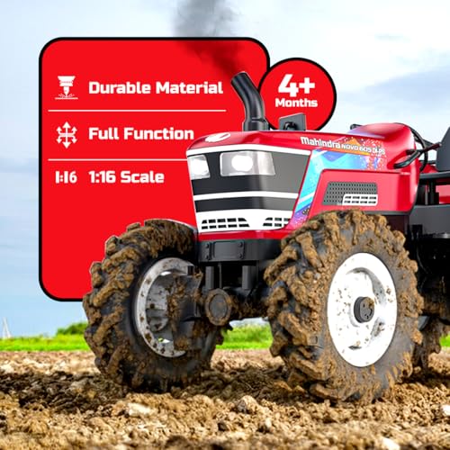 Image of Mahindra NOVO RC Tractor Toy for Kids | Remote Controlled Truck | Type-C USB Rechargeable | Original Licensed Model Vehicle | Gift for Boys & Girls 3+ Years
