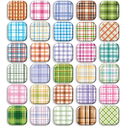 Morcart 30 Pcs Magnets For Fridge – Decorative Magnets For Refrigerator – Cute Locker Magnets,Adult Office And Kitchen Fridge Magnets,School Whiteboard Blackboard Magnets Grid Design Gift #TOP17