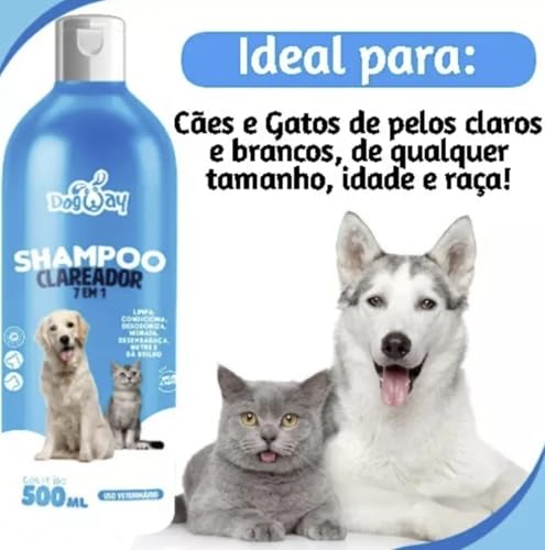 Kit Shampoo Clareador e Condicionador Premium para Cães e Gatos