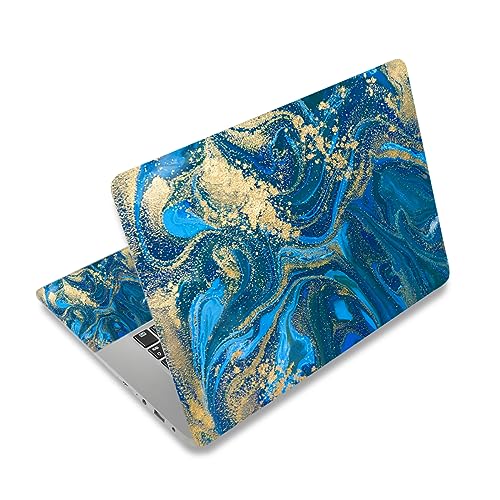 Image of 12.1 13 13.3 14 15 15.4 15.6 Inches Personalized Laptop Vinyl Skin Sticker Decal Universal Netbook Skin Sticker Reusable Notebook PC Art Decal Protector Cover Case (Blue Marble)