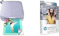 Vista 23 de HP Sprocket Impresora fotográfica instantánea portátil 2x3 (Rosado) Paquete inicial