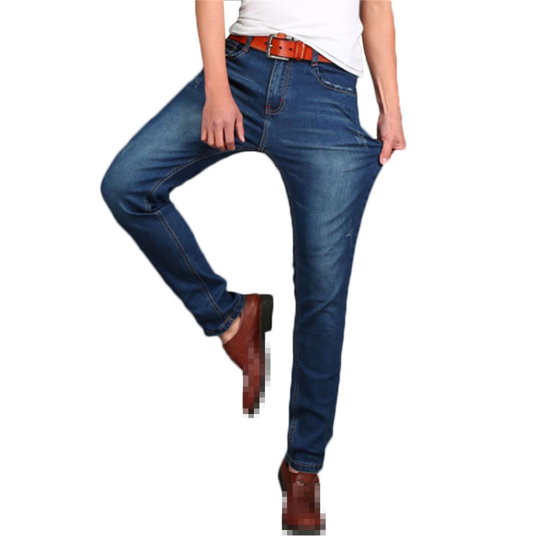 Vogrtcc Jeans Rectos Elásticos Hombre Tallas Grandes