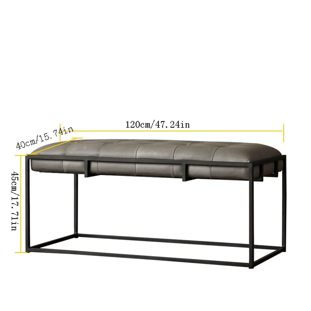 RENEESME Foot Stool for Bed Bed End Stool with Upholstered Hallway Shoe Store Changing Shoe Stool Bedroom Home Shopping Mall Fitting Room Hotel Hotel Iron Sofa Stool Bed Step Stools for High Beds