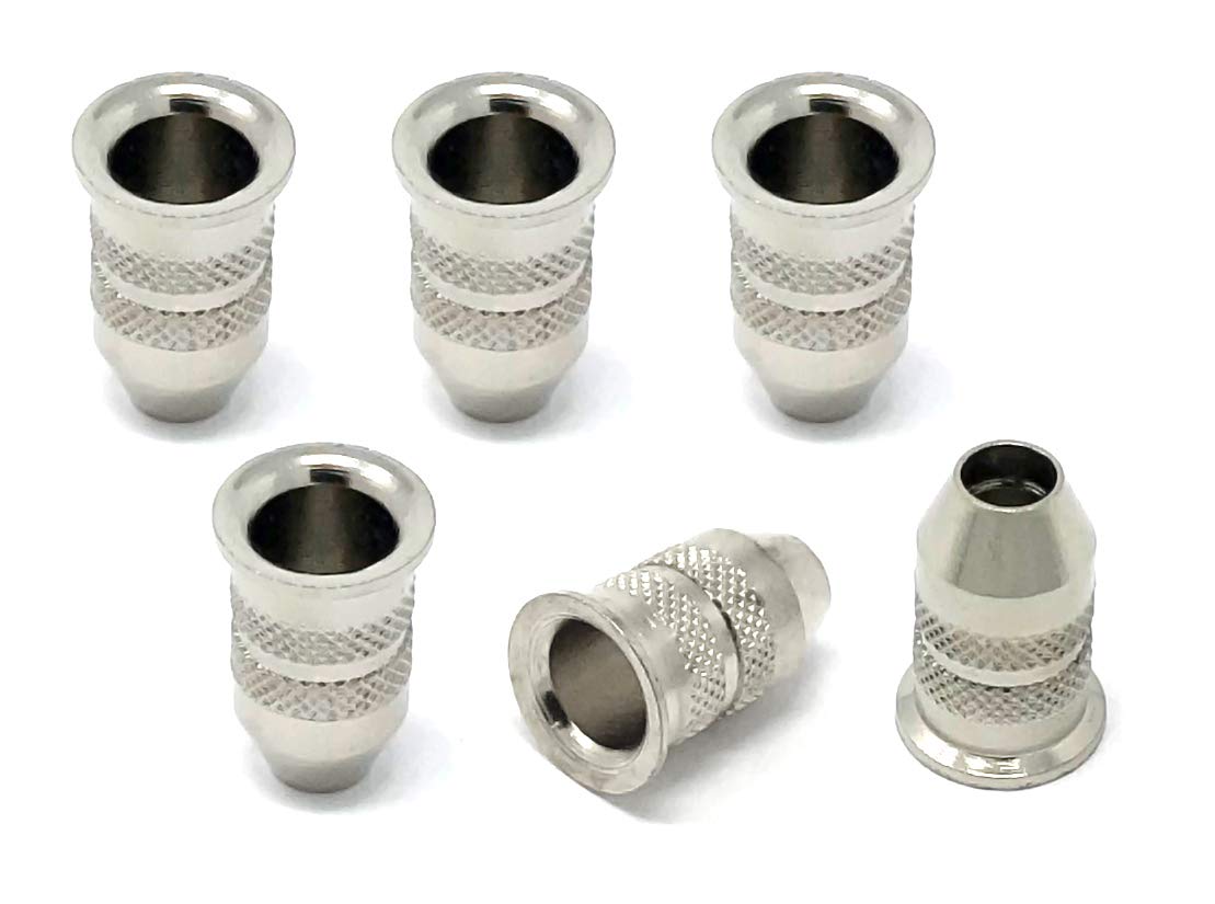 Vintage Forge Nickel String-Through Body Ferrules Bullet Shape for Electric Guitar (Set of 6) SF150-NKL