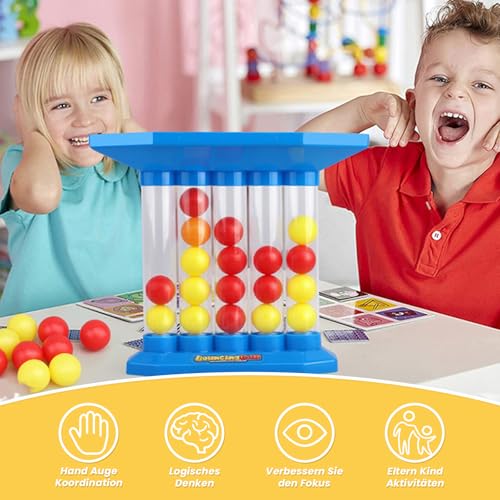 PKKP Bouncing Ball Tischspiel, 2024 Neues Bounce Off Game, 4 Shots Desktop Bouncing Toy, Jumping Ball Tabletop Ping Pong Spielballspiel, Familie Freunde Party Spiele für Kinder Erwachsene