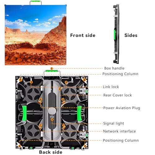 Image of Portable LED Display Wall Panel | P1.8 P2.9 P3.91 P4.81|3840Hz High Refresh, IP65 Waterproof Cabinet | LED Video Wall Screen for Wedding Party Concert Event Advertising Show Stage Event Rental