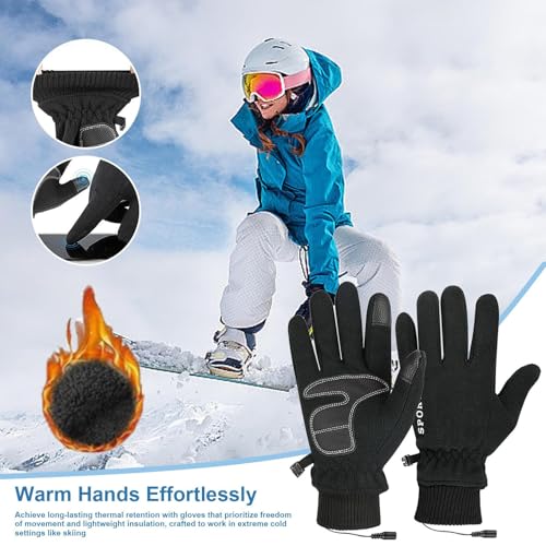 Gants chauffants électriques USB imperméables running et gants de protection froid tactile - 2