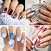 Maitys 168 Pcs 12 Sheets Full Wrap Nail Stickers Polish Strips Gradient Stickers Glitter Self Adhesive DIY Gel Nail Strips Decals with 1 Pcs Fingernail Files for Holiday Decor(Vintage Style)