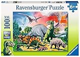 Inhalt: 104 XXL Puzzleteile Ravensburger Kinderpuzzle 10957 - Unter Dinosauriern - 100 Teile