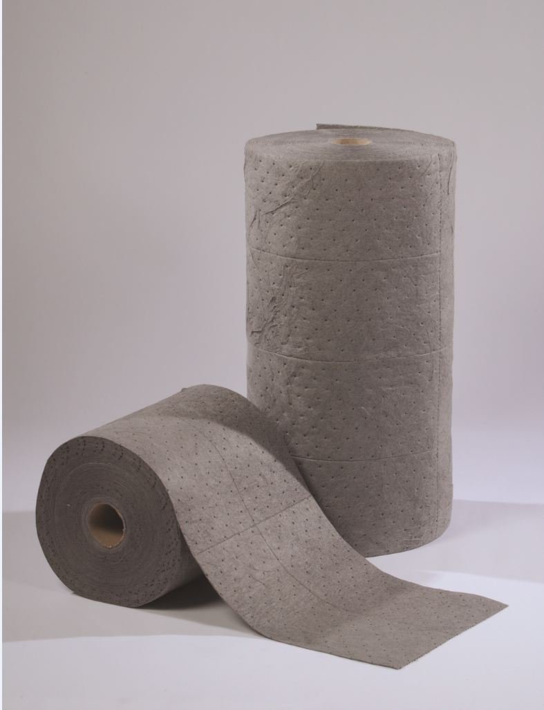 ESP 2MBGRB Polypropylene Medium Weight Meltblown Maintenance Universal Absorbent Bonded Roll, 150' Length x 30" Width, Gray