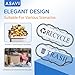 ASAVI Trash & Recycle Stickers – 2-Pack Self-Adhesive Vinyl Labels, Waterproof & Durable (Transparent Background with Black Text, Medium 6.3 x 2.7 inches)