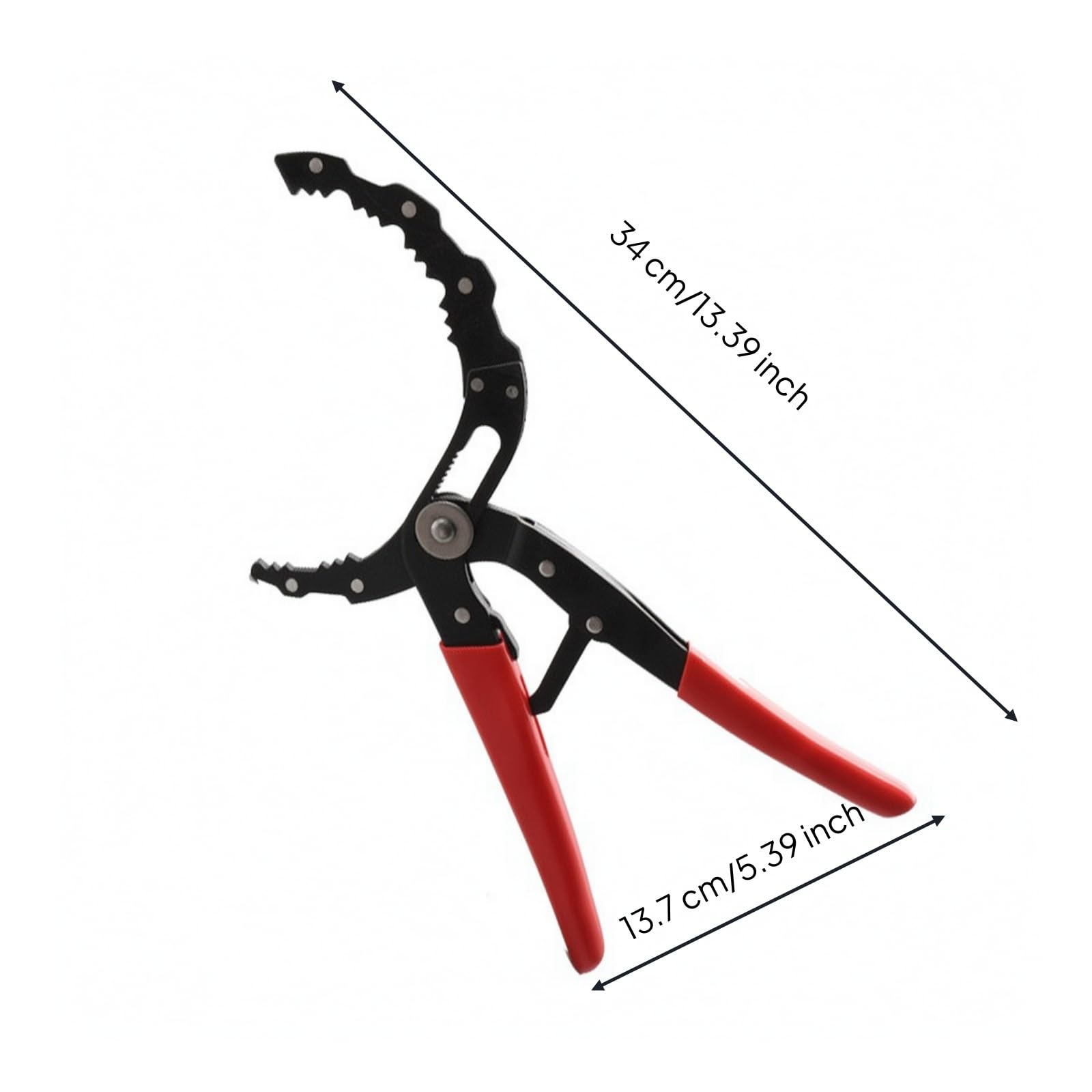 Llave Filtro Aceite Autoajustable | Construcción Enfocada en Palanca, Práctico, Llave Filtro con Mango Recubierto Rojo, para Mnimiento Automotriz