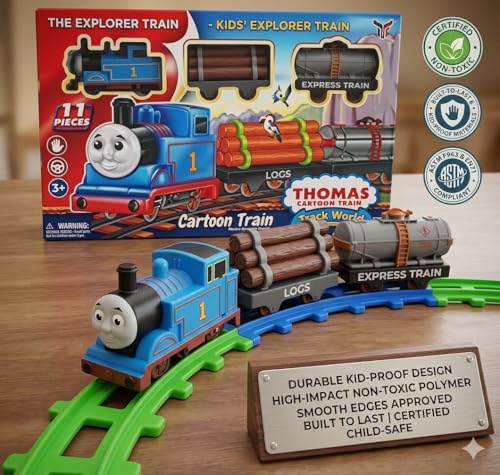 Image of 11 PCS Bullet Train Toys for Kids 3+ | High Speed Battery Operated Classic Retro Train for Boys and Girls Birthday Gift for Children Electric Locomotive Engine Metro Educational | Decor Items