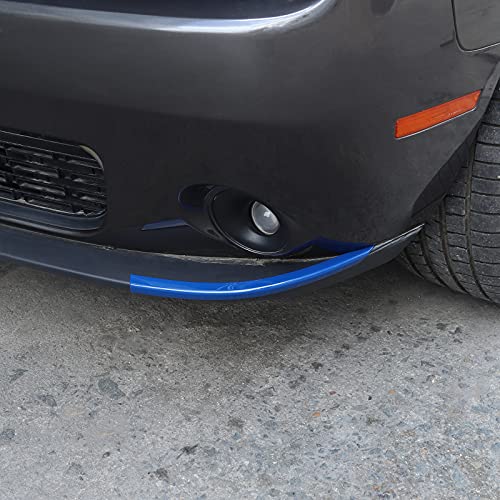 Image of JeCar Front Shovel Cover Kit - Decoration Spoiler Bumper Lip Body Shovels Exterior Decals Sticker Accessories for 2015-2020 Dodge Challenger SXT, Blue